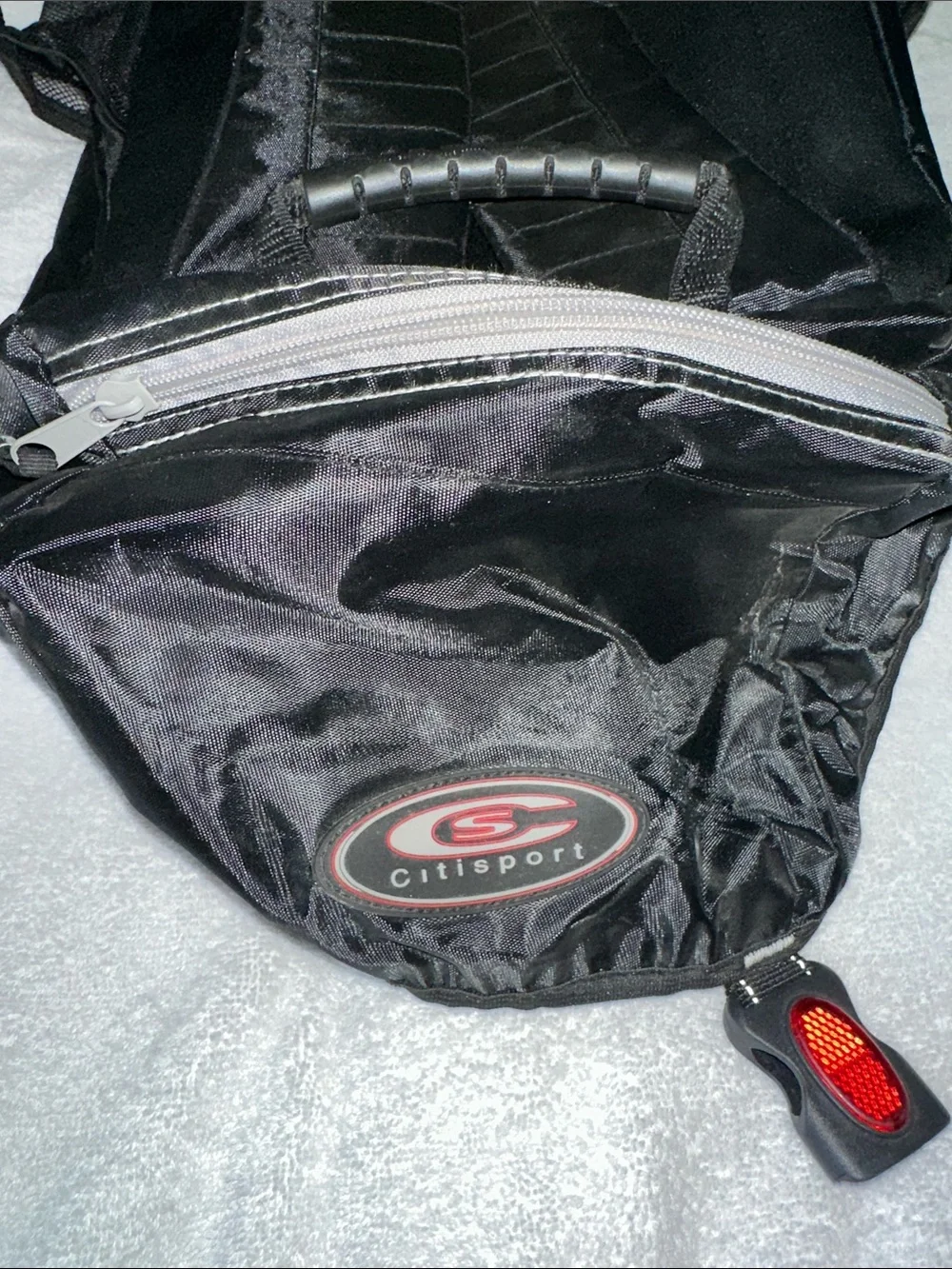 Black Men's Hiking Backpack with Reflective Accents